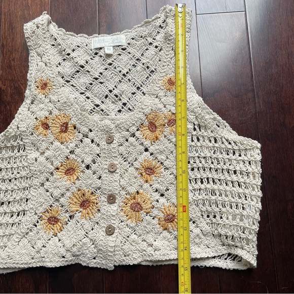 Rebellion crotchet sunflower vest size M - Picture 6 of 7